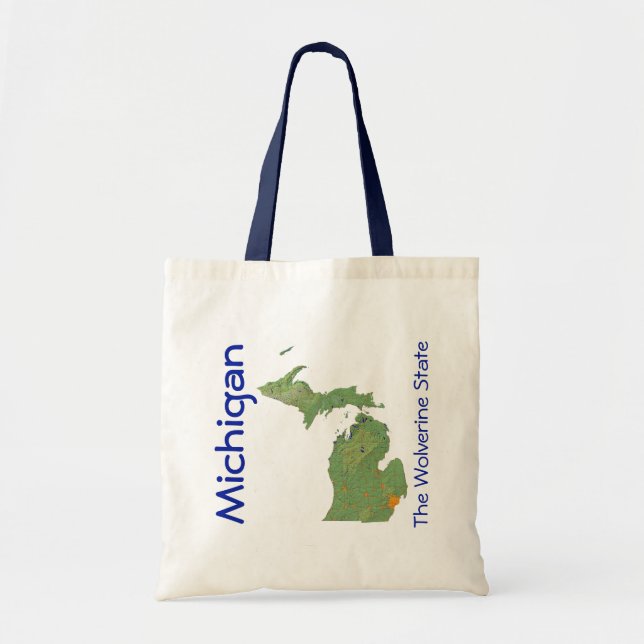 Michigan Karta Bag Tygkasse (Framsidan)