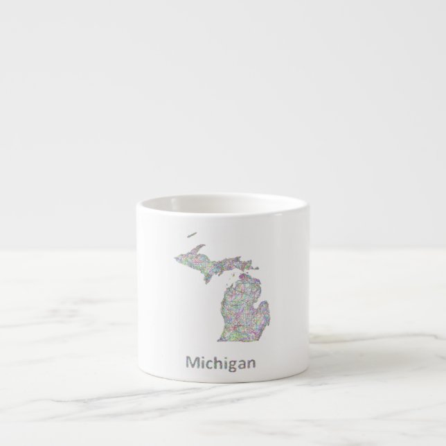 Michigan karta espressomugg (Framsidan)