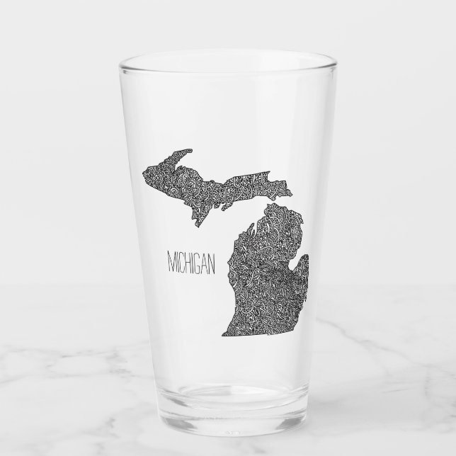 Michigan karta glaskopp (Framsida)