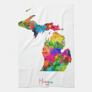 Michigan karta kökshandduk