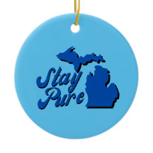 Michigan - Karta-konturens ornament