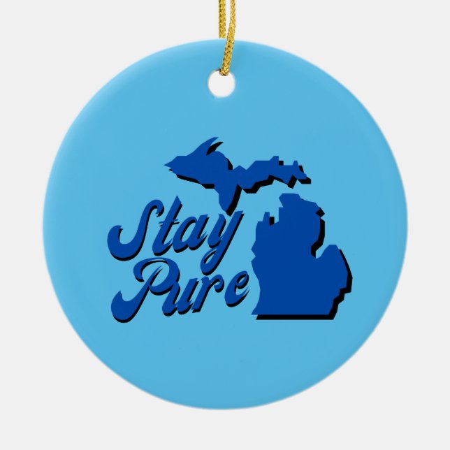 Michigan - Karta-konturens ornament (Framsidan)