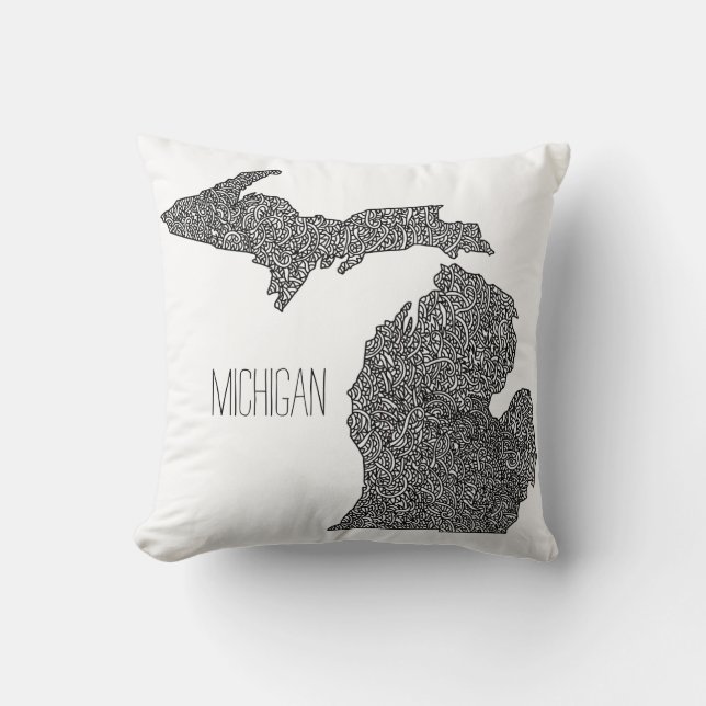 Michigan karta kudde (Framsida)