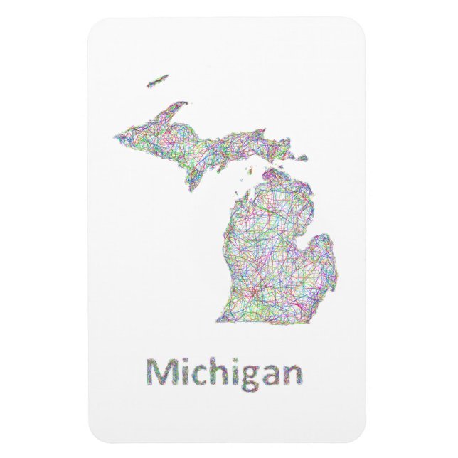 Michigan karta magnet (Vertikal)