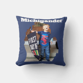 Michigan Karta Michigander Photo Kudde
