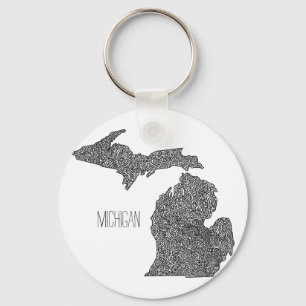 Michigan karta nyckelring