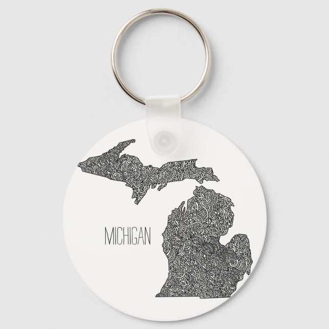 Michigan Karta Nyckelring (Framsida)