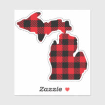 Michigan Karta - Red - Black Play decal