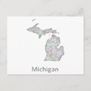Michigan karta vykort