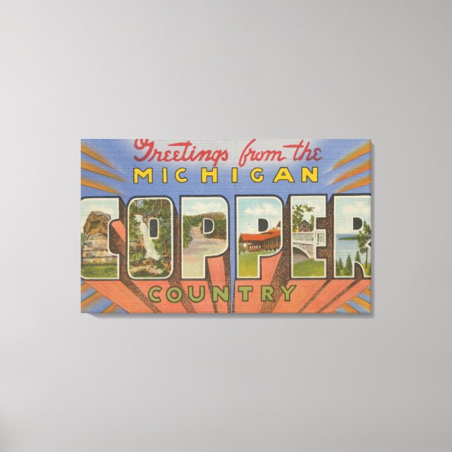 Michigan (koppardistriktet) - Stora Brev Scenes Canvastryck (Framsida)