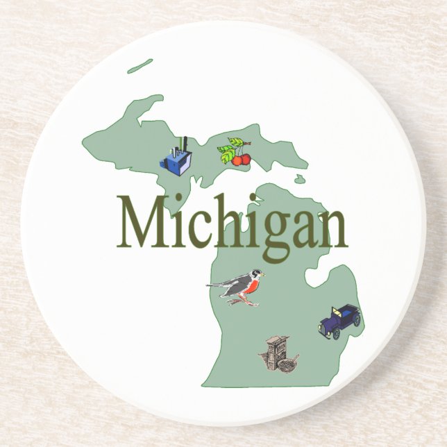 Michigan kustfartyg underlägg sandsten (Framsidan)