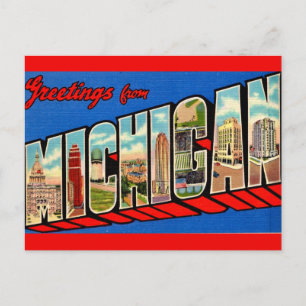 Michigan Landmärken Postkort Vykort