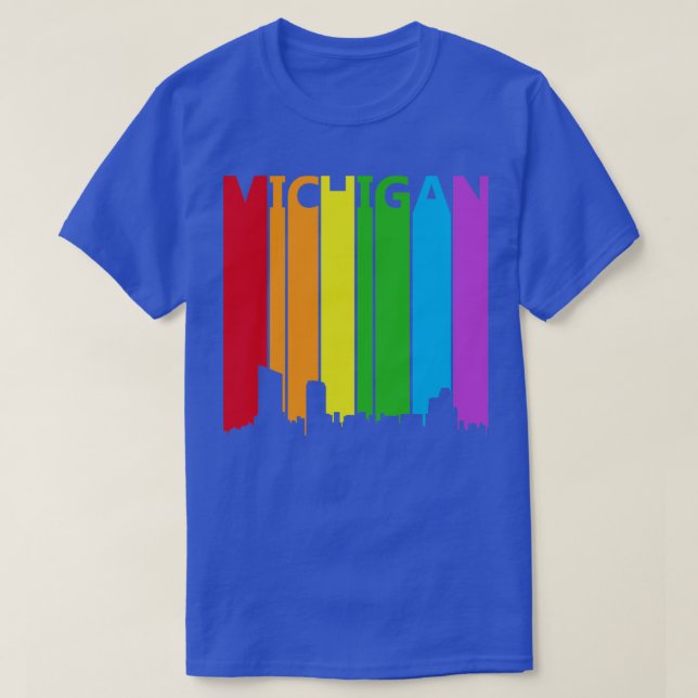 Michigan LGBT Gay pride T Shirt (Design framsida)