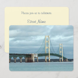 Michigan Mackinac Bridge Photo Inbjudningar