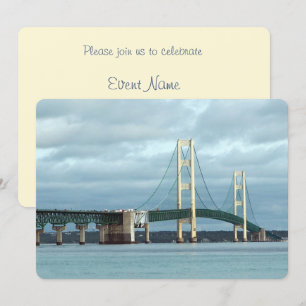 Michigan Mackinac Bridge Photo Inbjudningar