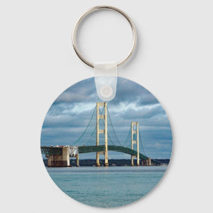 Michigan Mackinac Bridge Photo Nyckelring