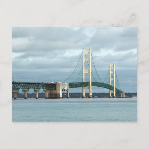 Michigan Mackinac Bridge Photo Vykort