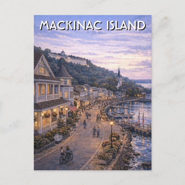 Michigan Mackinac Island Resor Vykort (Framsida)