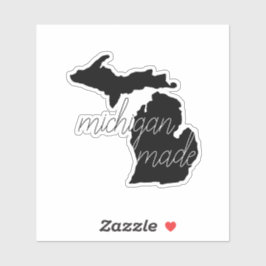 Michigan Made Black Silhouette State Klistermärken