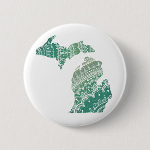 Michigan Mandala av Megaflora Design Knapp