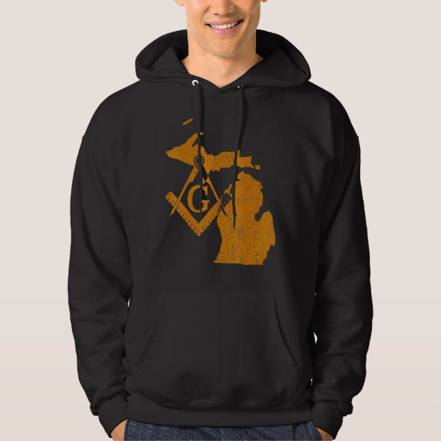 Michigan Masons Grand Lodge F&am Freemason Far" Hoodie (Framsida)