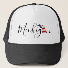 Michigan med Flagga Graphic Keps
