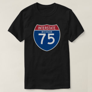 Michigan MI I-75 skyddar den Interstate huvudväge Tee