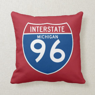Michigan MI I-96 skyddar den Interstate huvudväge Kudde
