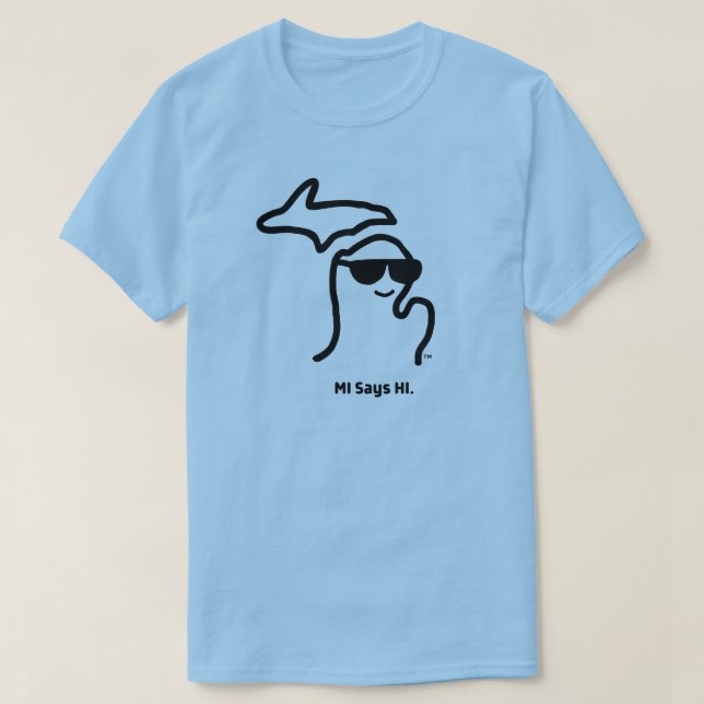 Michigan - MI Says HI™ Shirt T Shirt (Design framsida)
