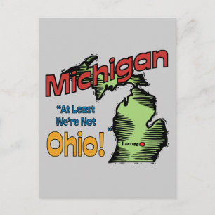 Michigan MI US Motto ~ Vi är inte Ohio. Vykort