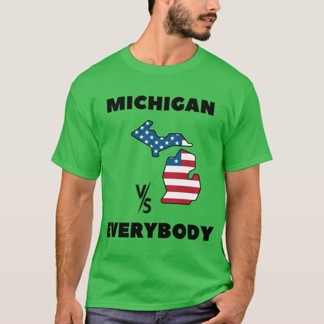 michigan mot alla t shirt (Framsida)