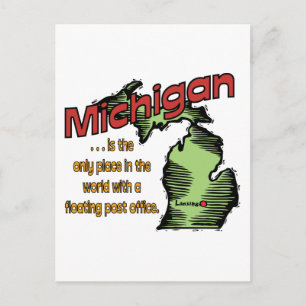 Michigan Motto ~ Worlds Flyter endast postkontor Vykort
