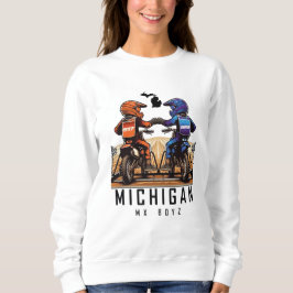 Michigan MX Boyz White Crew Kids T Shirt