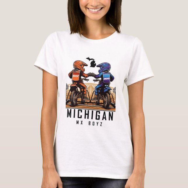 Michigan Mx Boyz Womens T-Shirt (Framsida)