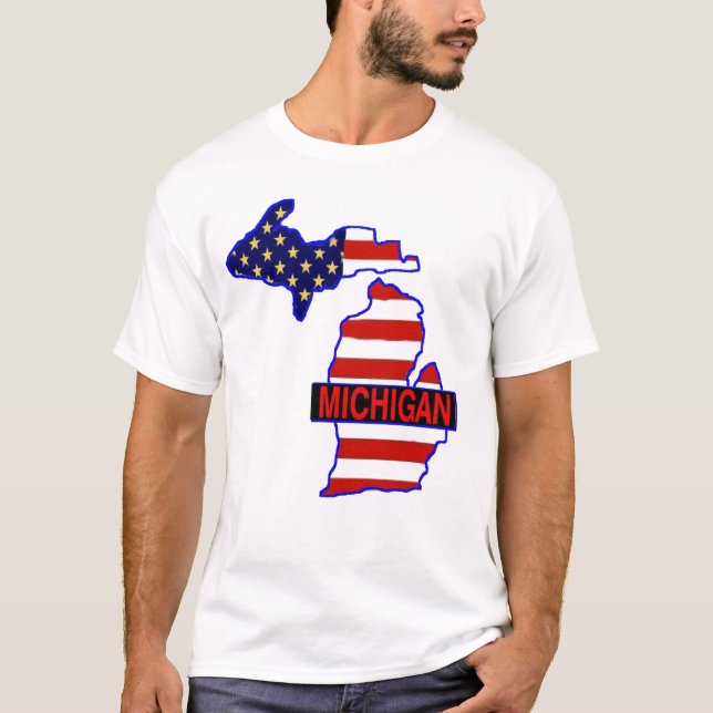 michigan och flagga tröja (Framsida)