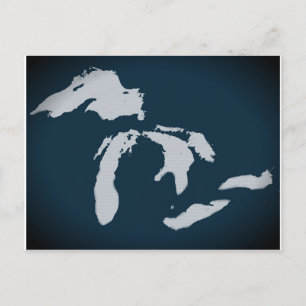 Michigan och Underbar Sjöar Vykort