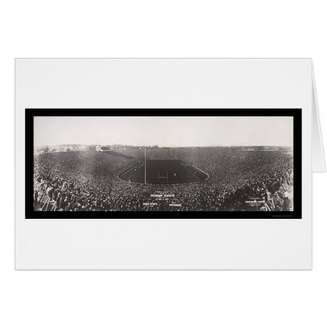 Michigan Ohio Fotboll 1927 Hälsningskort (Framsidan Horizontal)