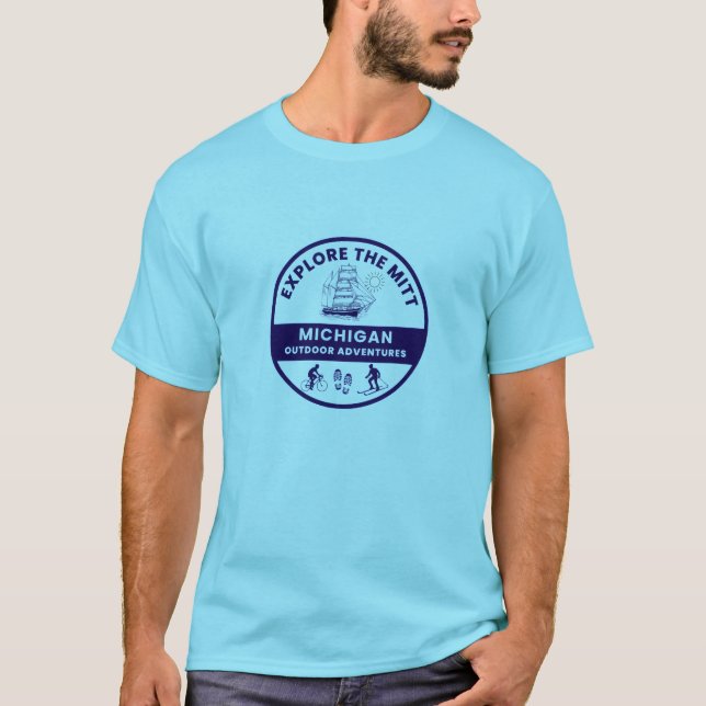 Michigan Outdoor Äventyr T-Shirt (Framsida)