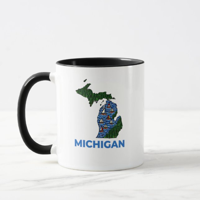 Michigan Outline Tattoo Style  Mugg (Vänster)