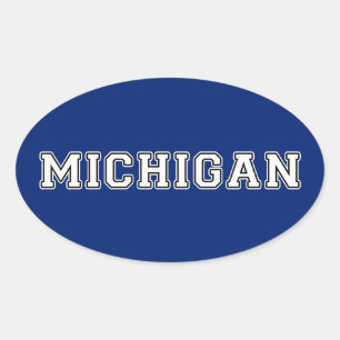 Michigan Ovalt Klistermärke