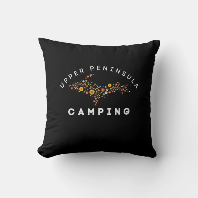 Michigan - Övre Peninsulan Camping Pillow Kudde (Framsida)