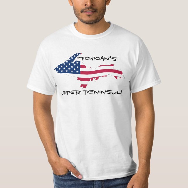 Michigan övreskjorta för peninsulaflagga tee (Framsida)