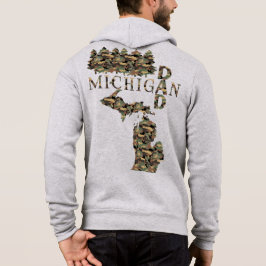 Michigan Pappa | Treebark | Fars dag Gift T Shirt