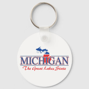 Michigan patriotiska Keychain Nyckelring
