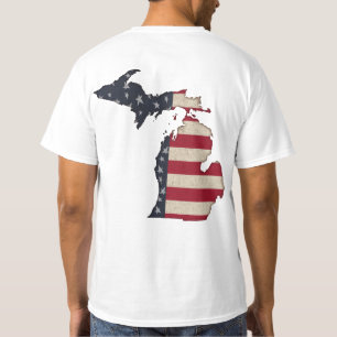 Michigan   Patriotiska stjärnor och ränder T Shirt