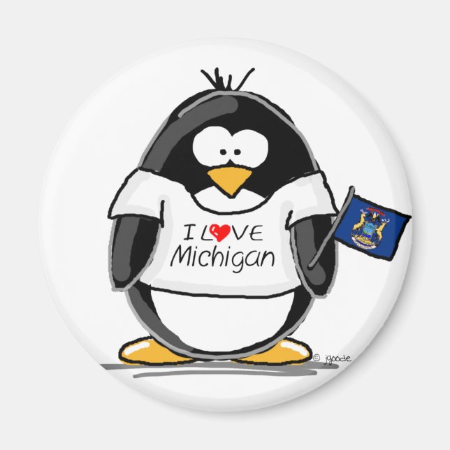Michigan penguin magnet (Framsidan)