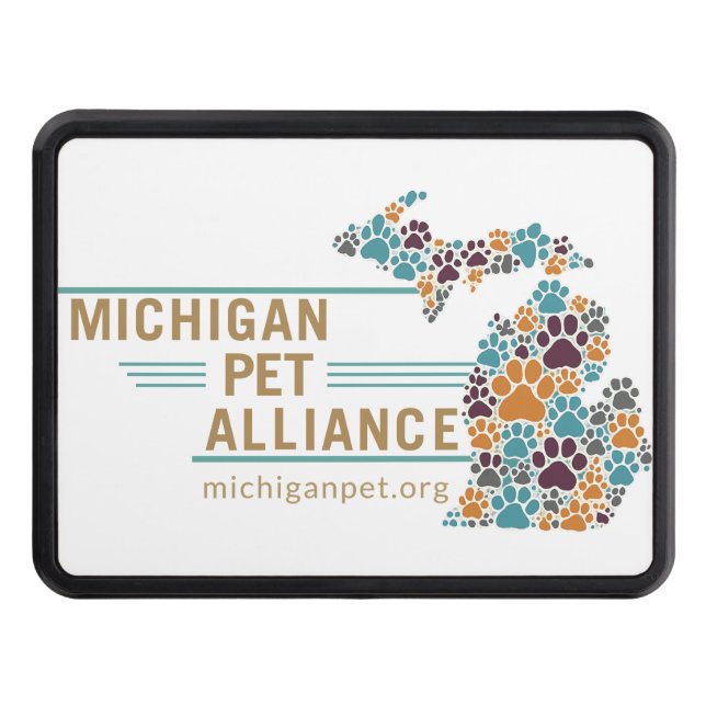Michigan Pet Alliance Tass avtryck Hitch Cover Dragkroksskydd (Framsidan)