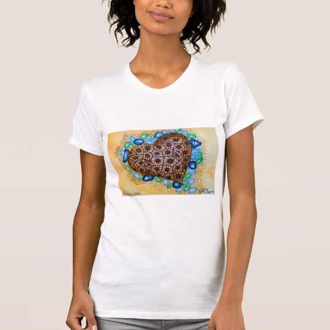 Michigan Petoskey Stone Dam mot nacke t-shirt (Framsida)