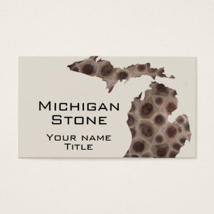 Michigan Petoskey Stone Underbar Sjö Visitkort