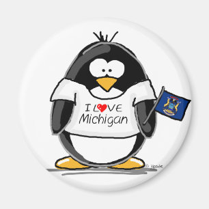 Michigan pingvin magnet